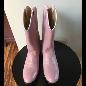 Masterson Boot Co. Pink Leather Cowgirl Boots